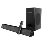 Portronics Pure Sound 106 Wired Subwoofer, HD Sound, BT5.3v 120 W Bluetooth Soundbar (Black, 2.1 Channel)